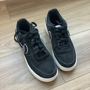 Nike 'Chenille' Black/Gray/White 'Air Force 1'  | Big Kid 4.5